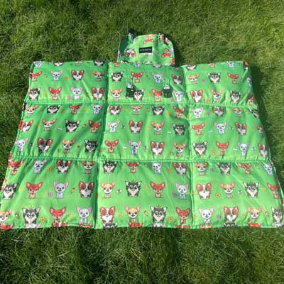 Roll and Go Signature Collection Garden Days Padded Chihuahua Print Travel Mat