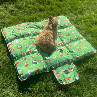 Roll and Go Signature Collection Garden Days Padded Chihuahua Print Travel Mat