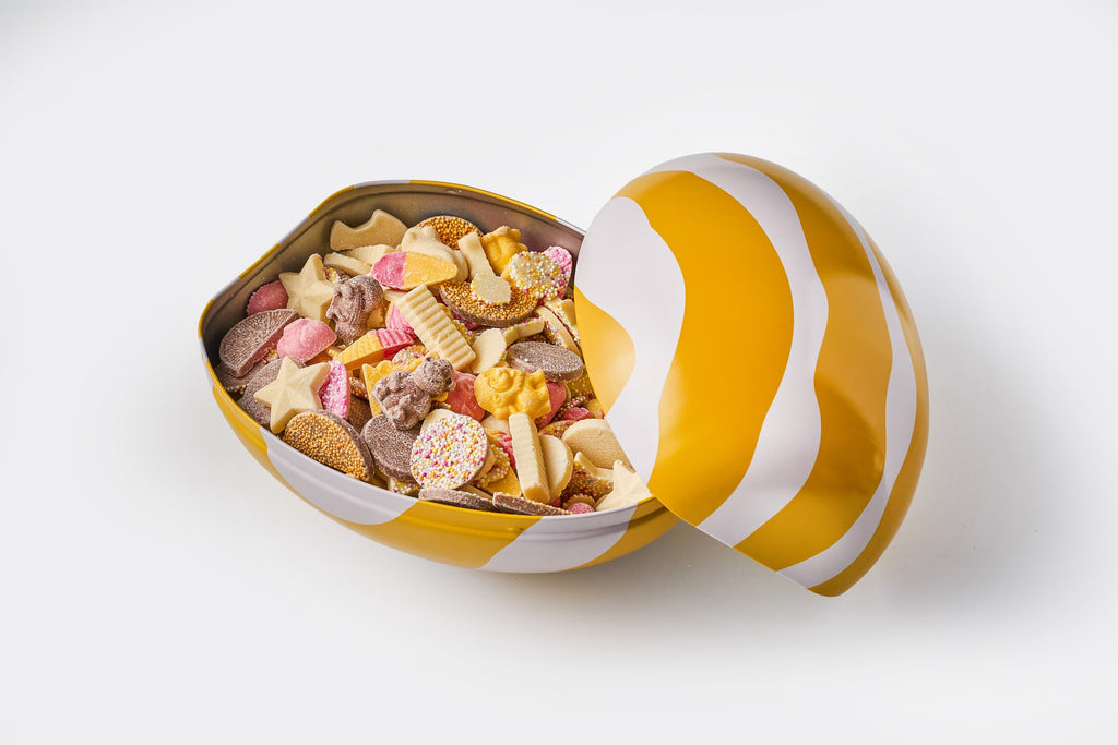 Oversized Swedish Easter Egg Tin with Candy 23cm