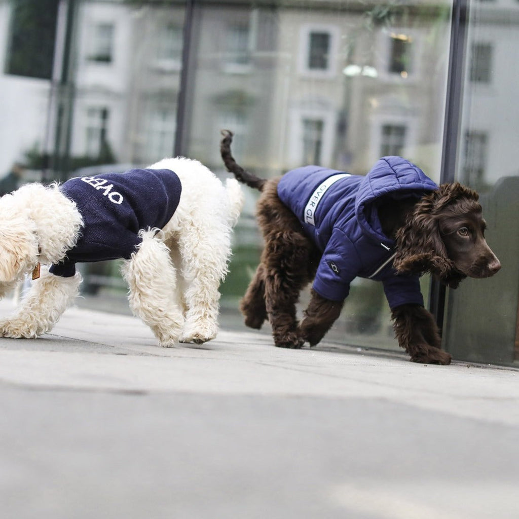 Navy Zip Up Puffer Jacket