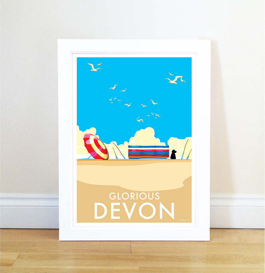 Glorious Devon Vintage Seaside Print
