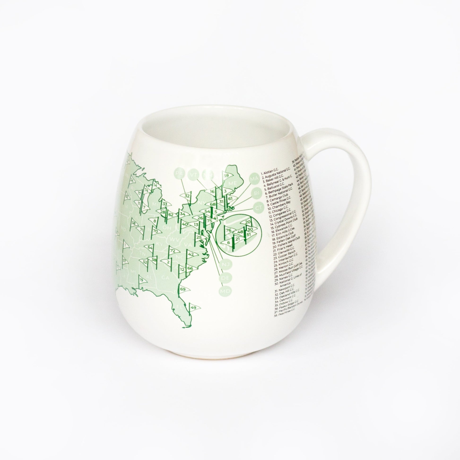 US Golf Course Tracker Mug