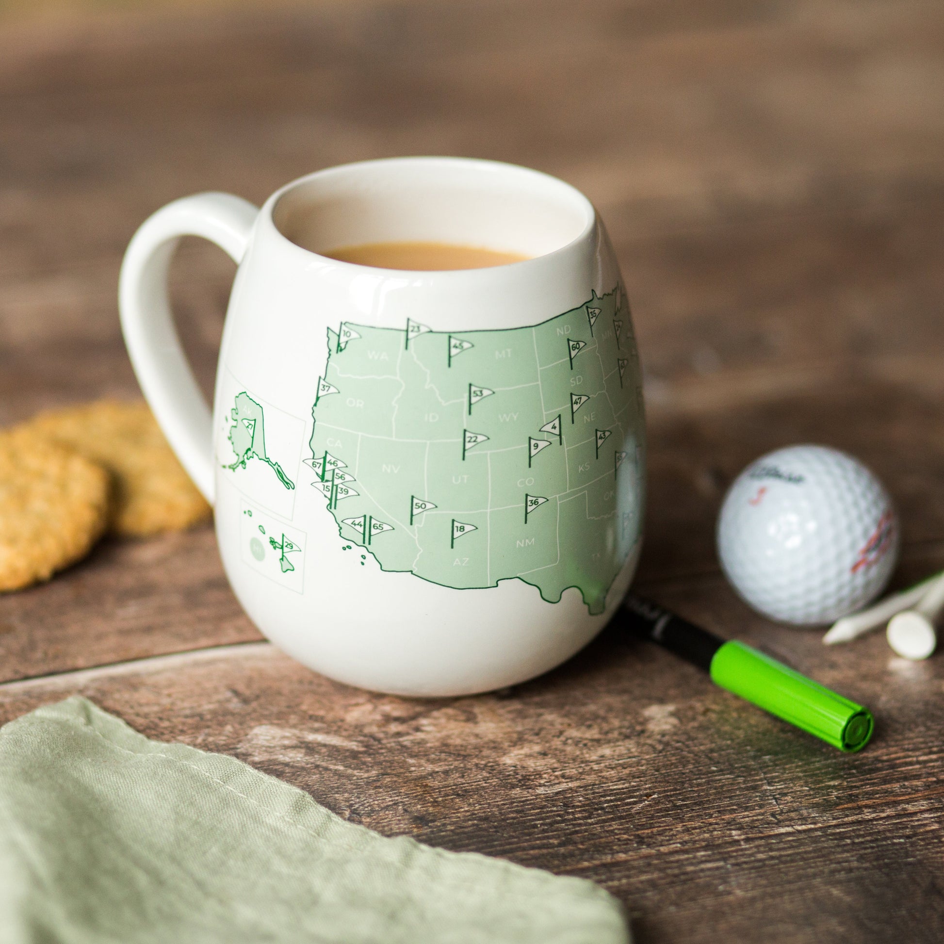 US Golf Course Tracker Mug