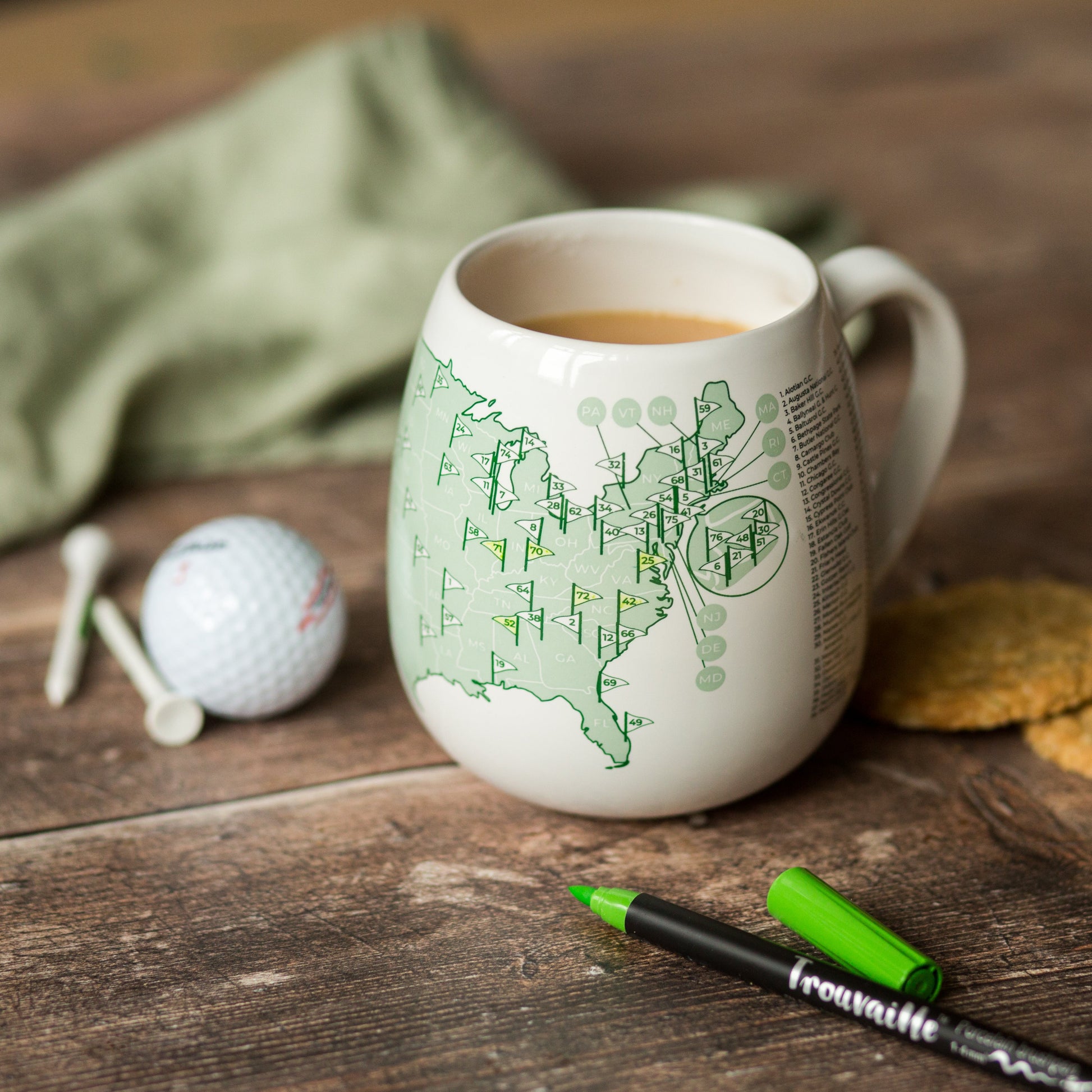 US Golf Course Tracker Mug