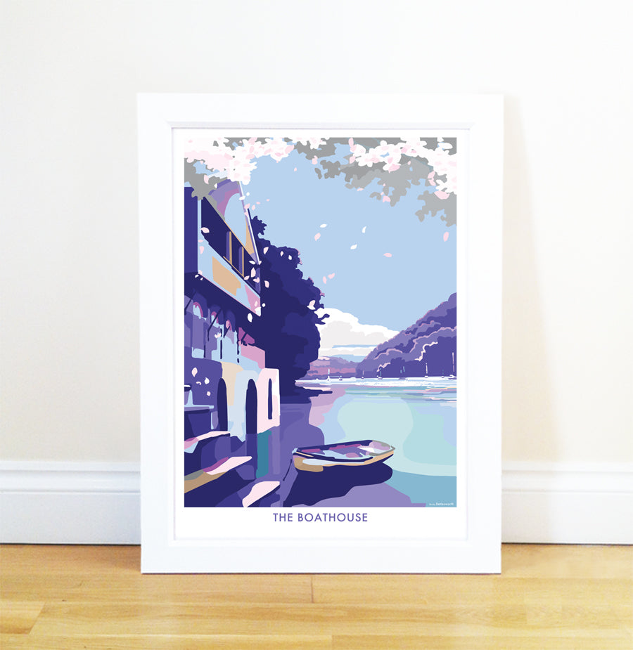 Boathouse Vintage Travel Poster