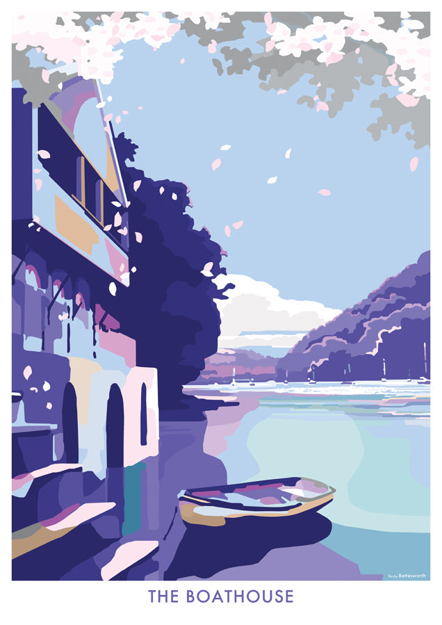 Boathouse Vintage Travel Poster