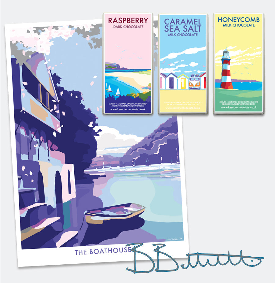 Boathouse Vintage Travel Poster