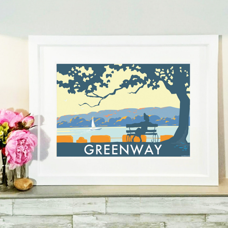 Greenway Landscape Travel Poster Print