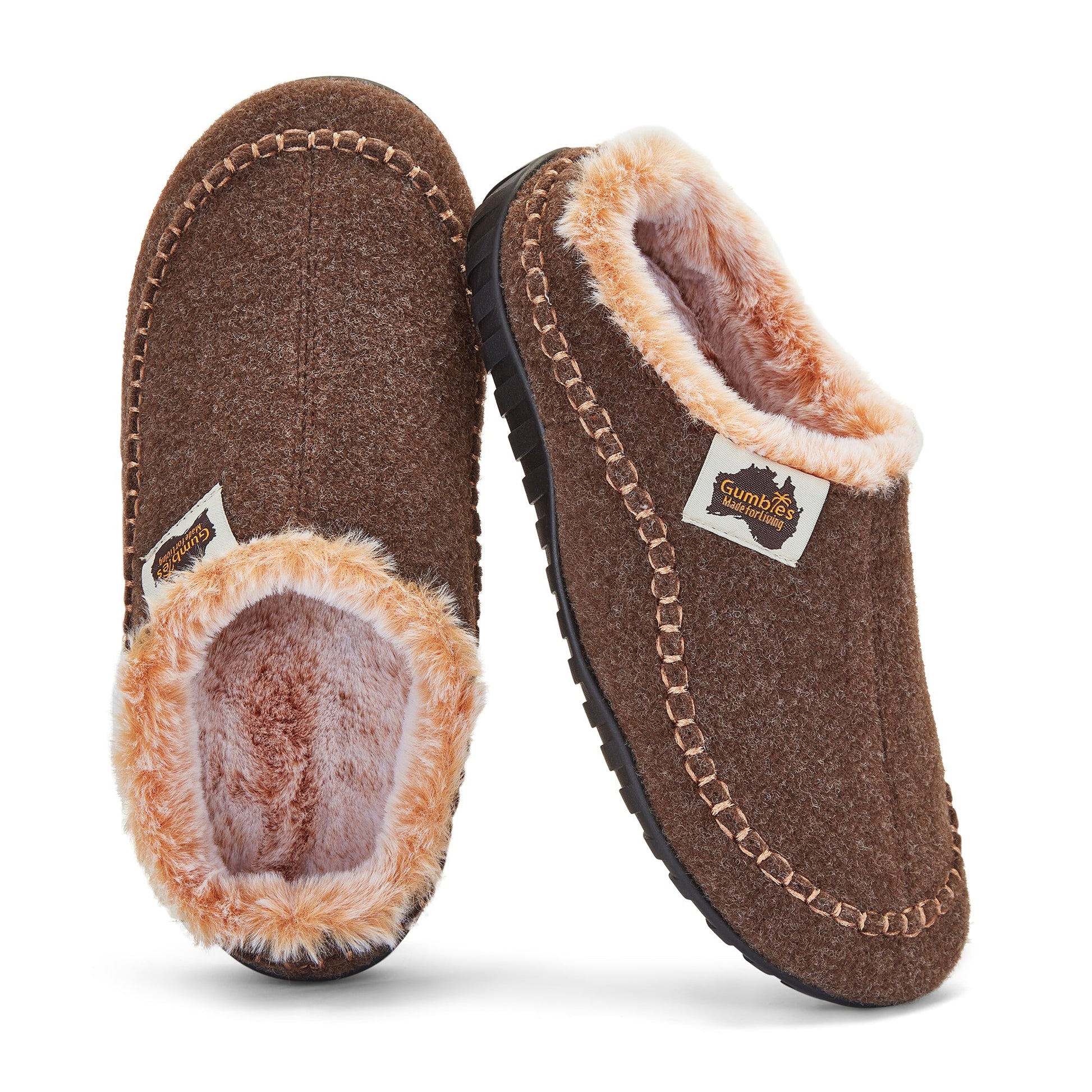 Ossa Low Men's Slipper in Chocolate and Cream