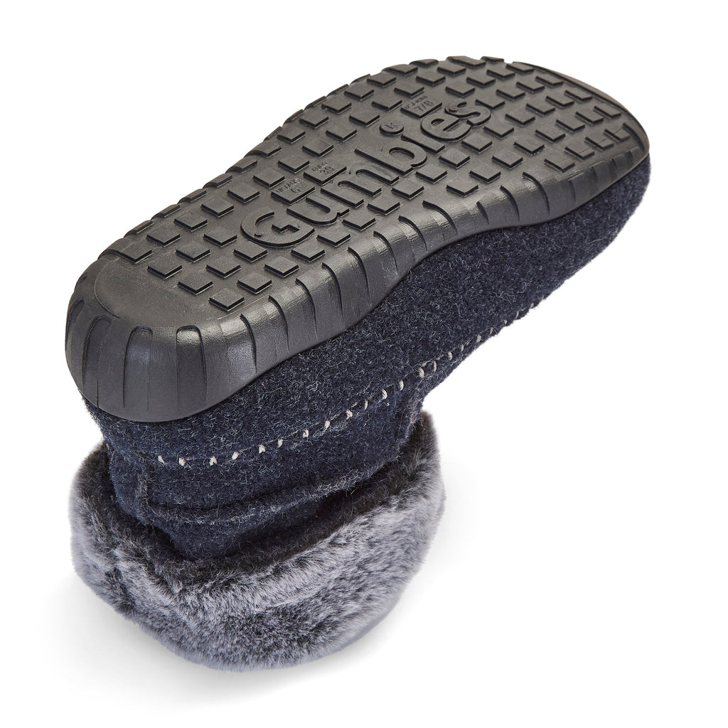 Ossa High Men's Slipper Boot Navy and Grey