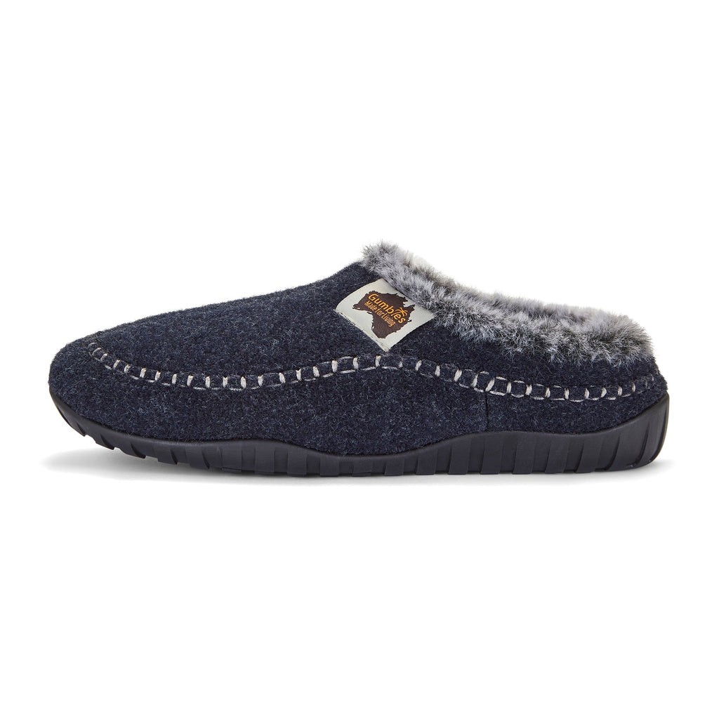Ossa Low Women's Slipper in Navy and Grey