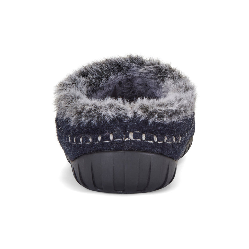 Ossa Low Women's Slipper in Navy and Grey