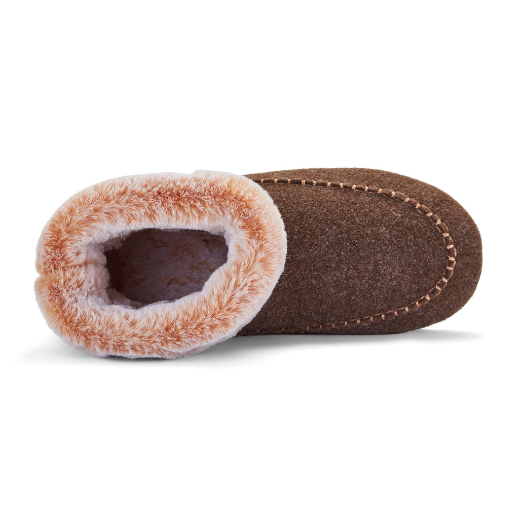 Ossa High Women's Slipper Boot Chocolate and Cream