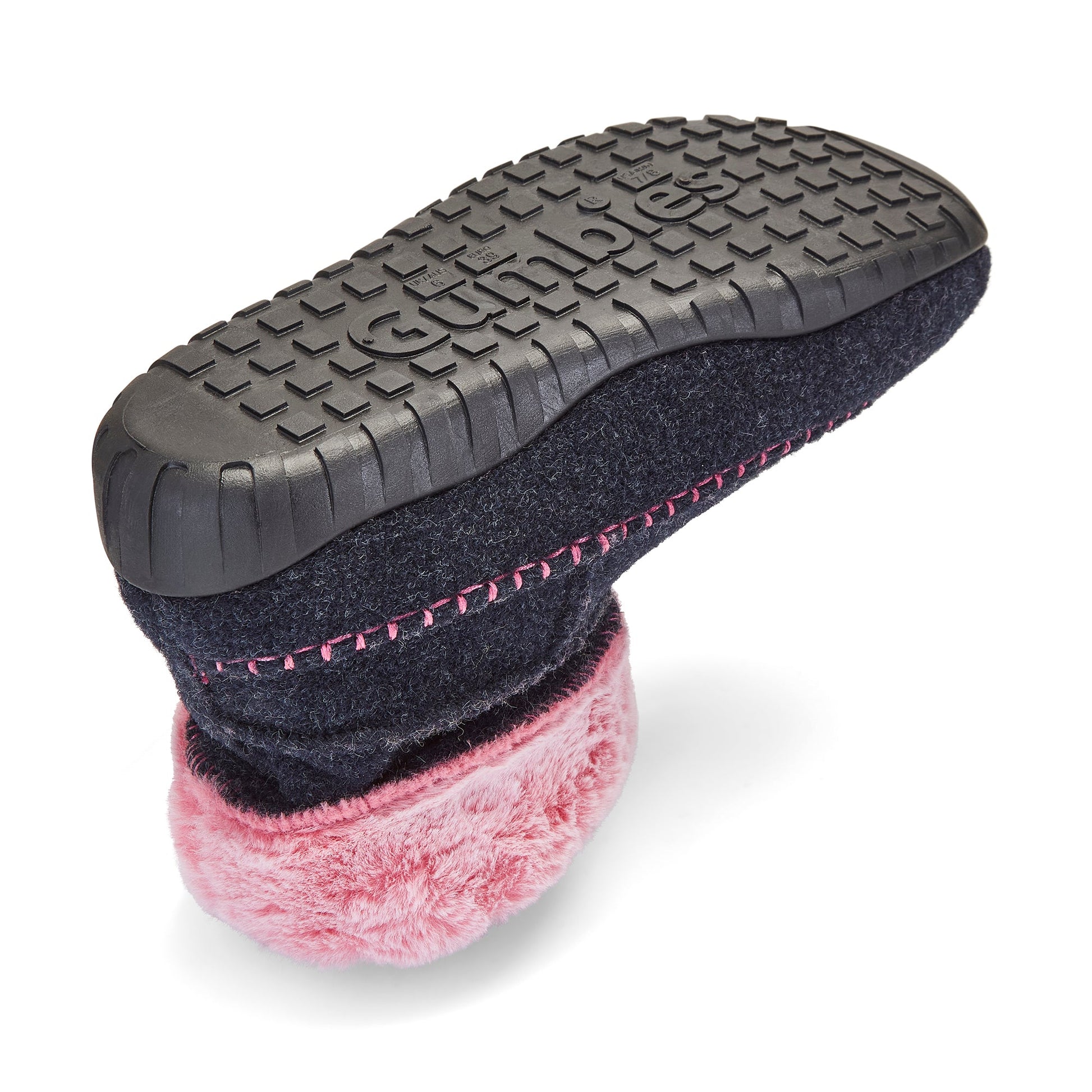 Ossa High Women's Slipper Boot in Navy and Pink