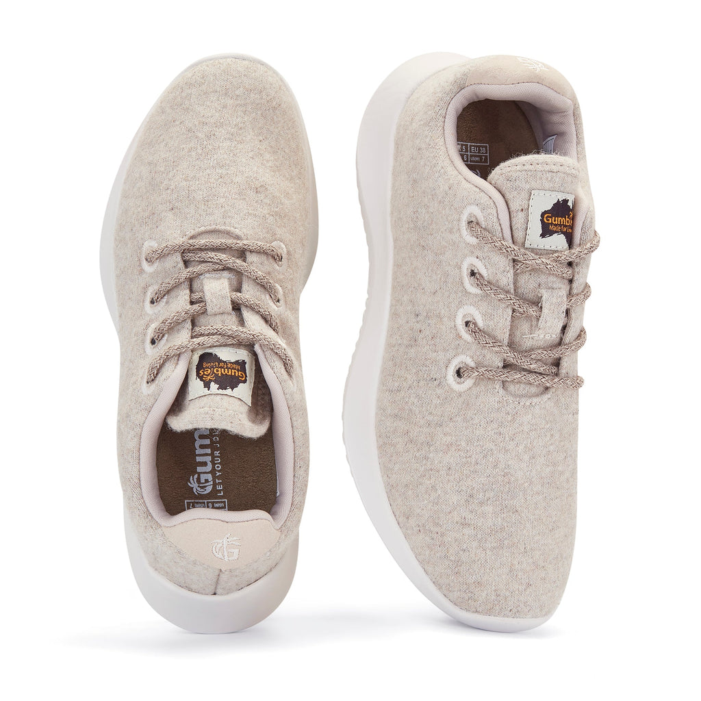 Oatmeal Wool Sneakers for Women