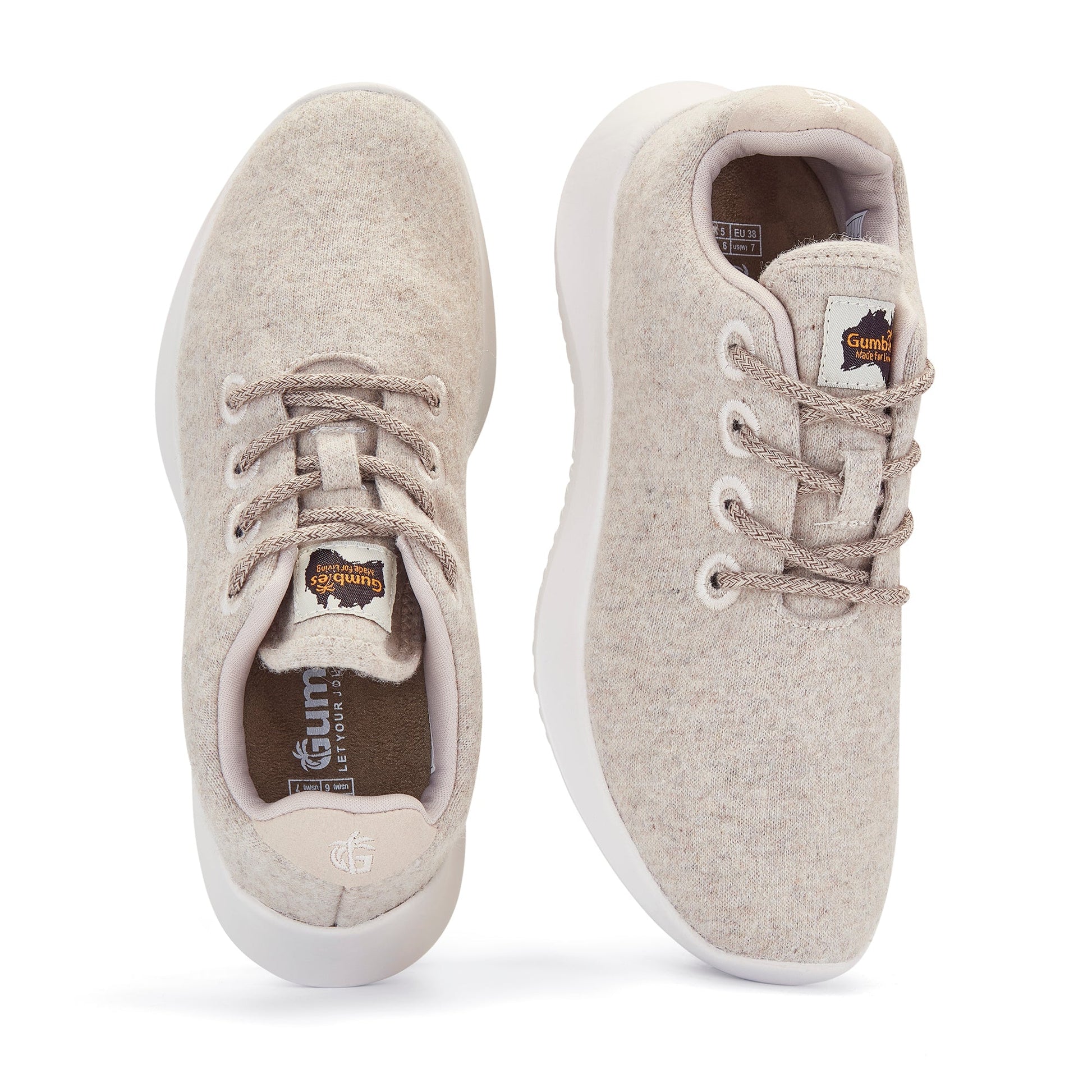 Oatmeal Wool Sneakers for Women