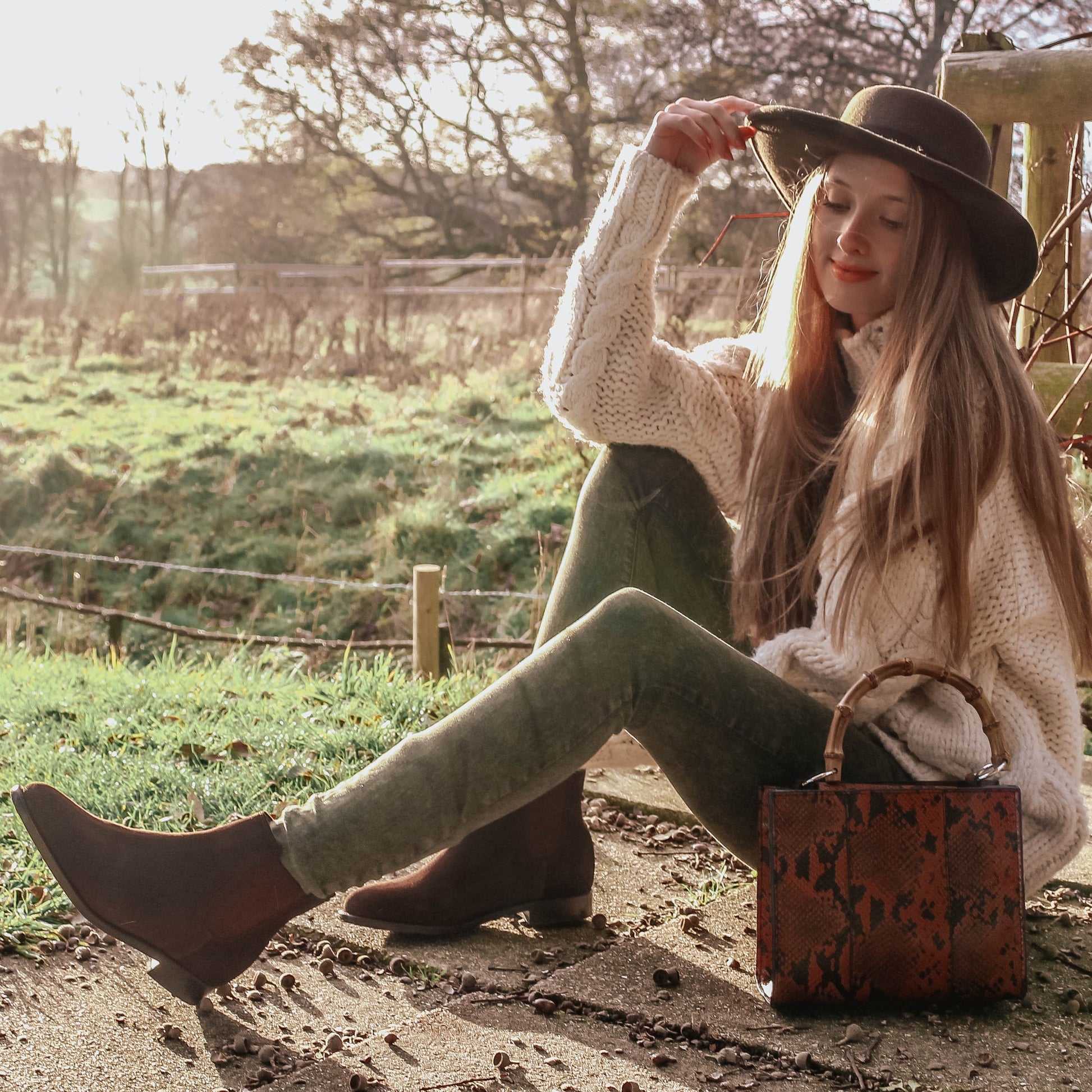 Women's Brown Suede Chelsea Boots with Welted Leather Sole