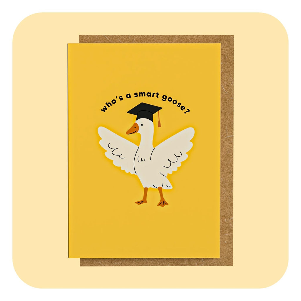 A6 Greeting Card Smart Goose