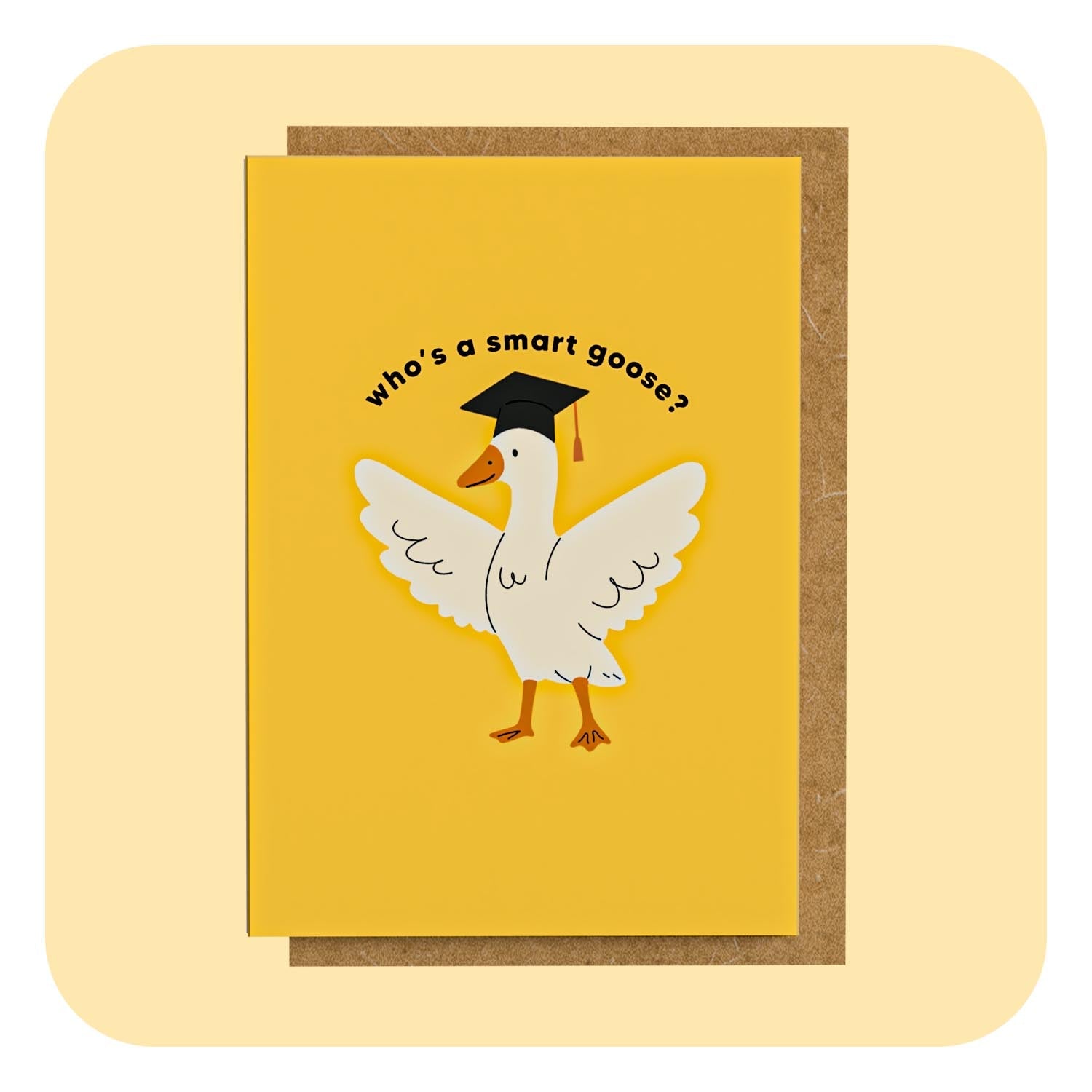 A6 Greeting Card Smart Goose