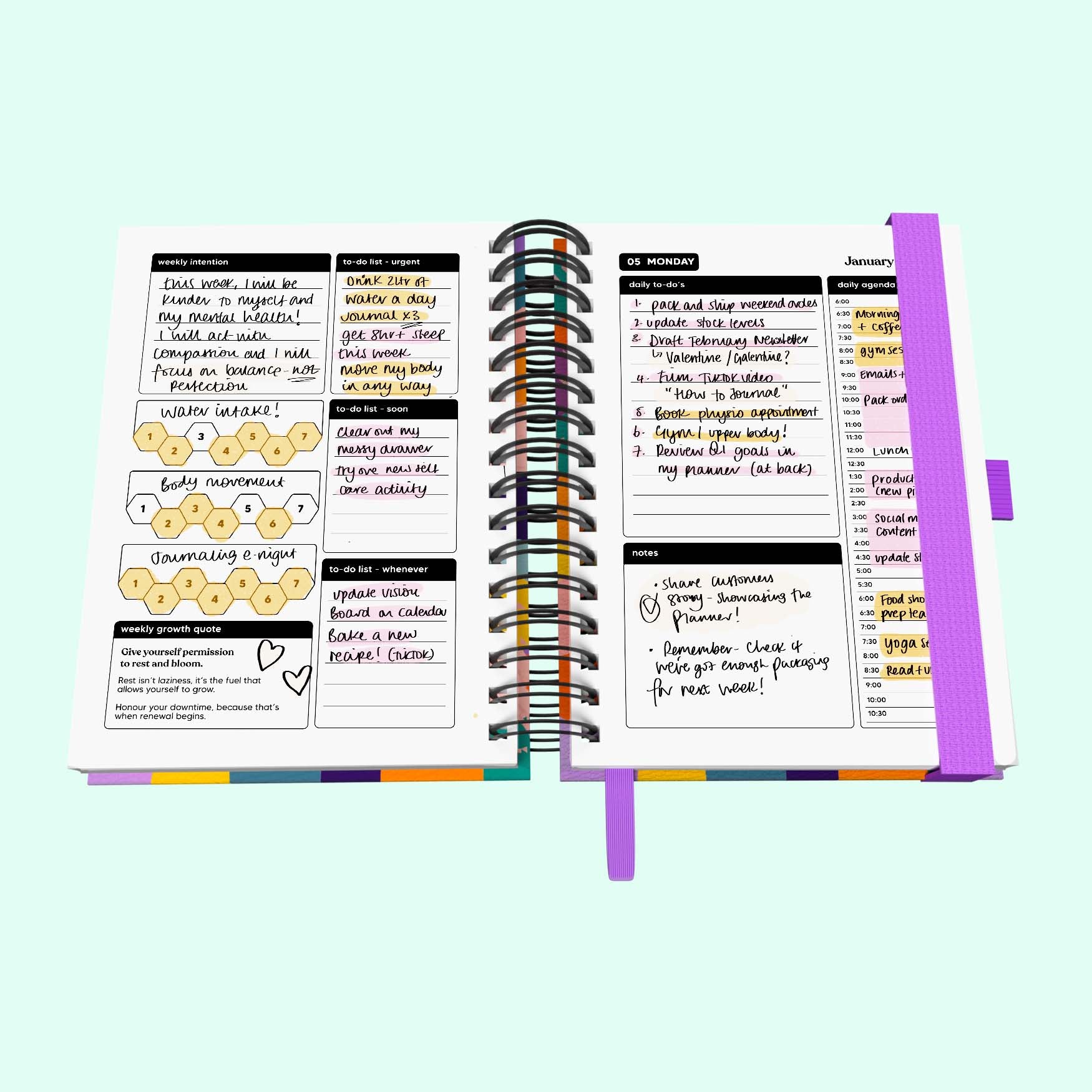 Daily 2026 Spiral Journal with Dated Pages