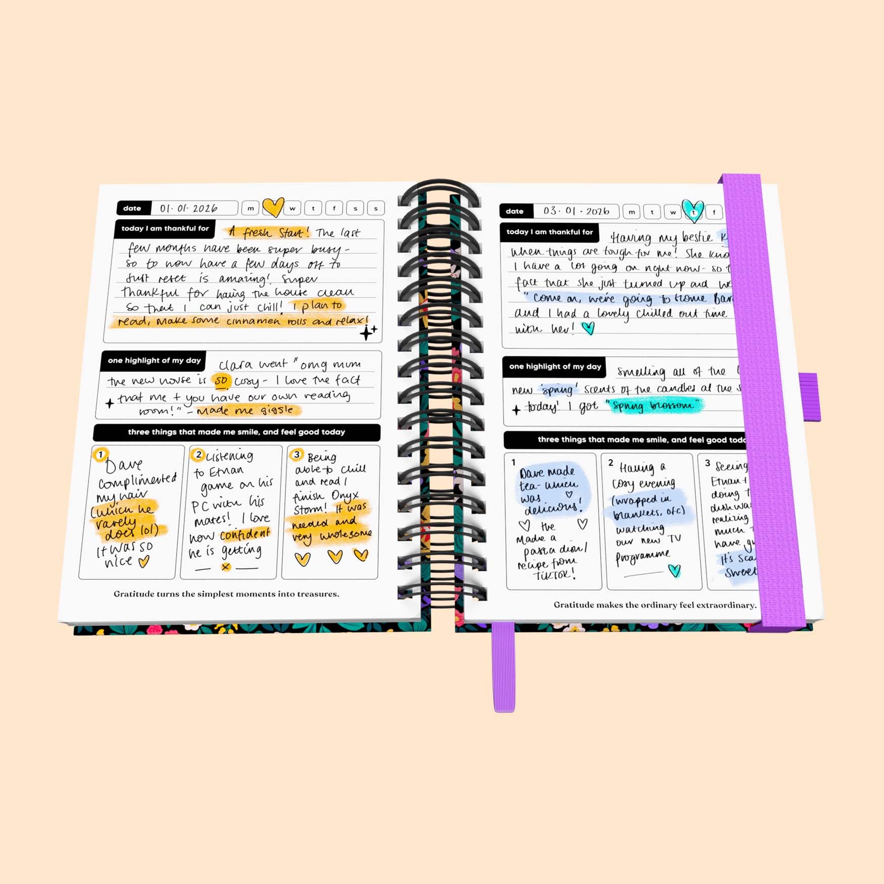 Gratitude Spiral Journal 365 Days