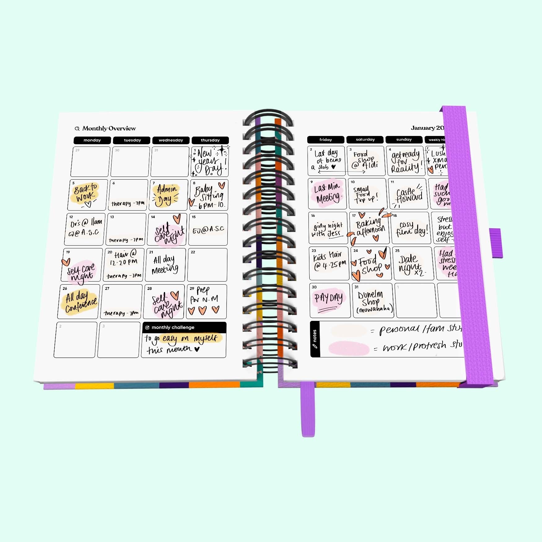 Daily 2026 Spiral Journal with Dated Pages