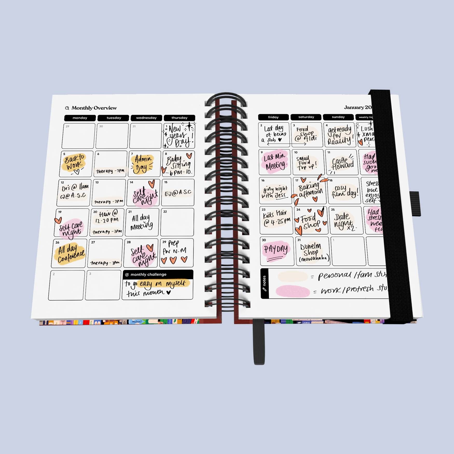 Weekly 2026 Spiral Journal