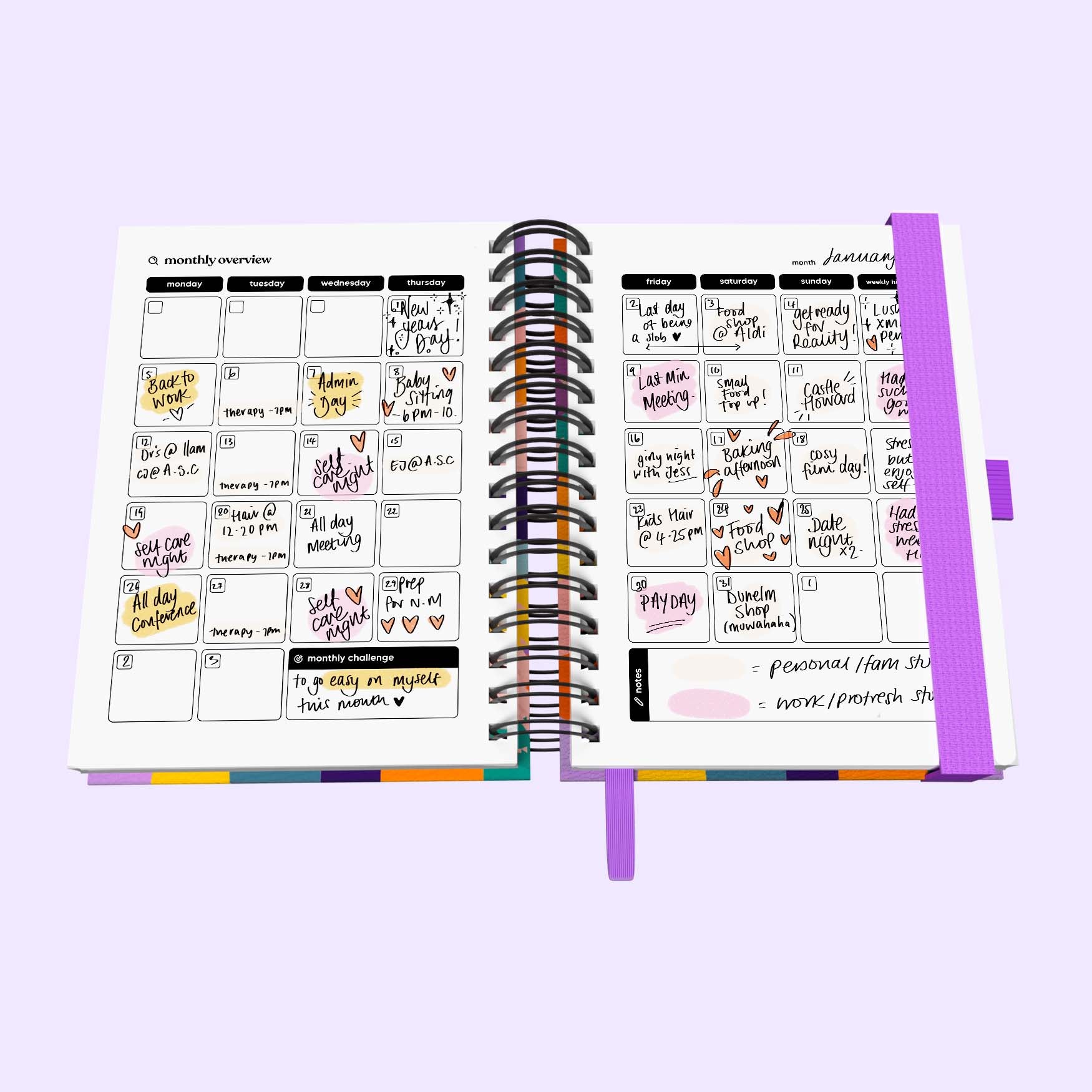 Daily Undated Spiral Journal