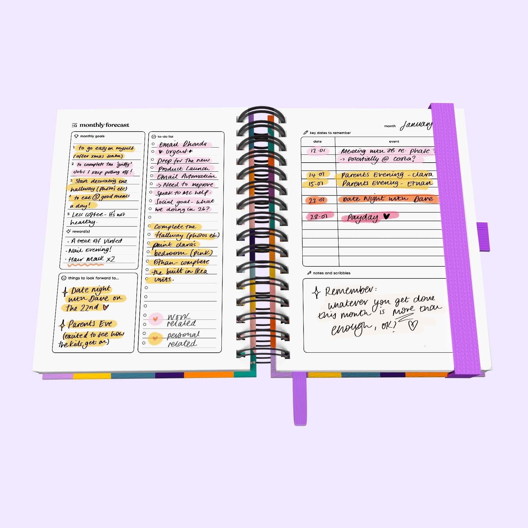 Daily Undated Spiral Journal