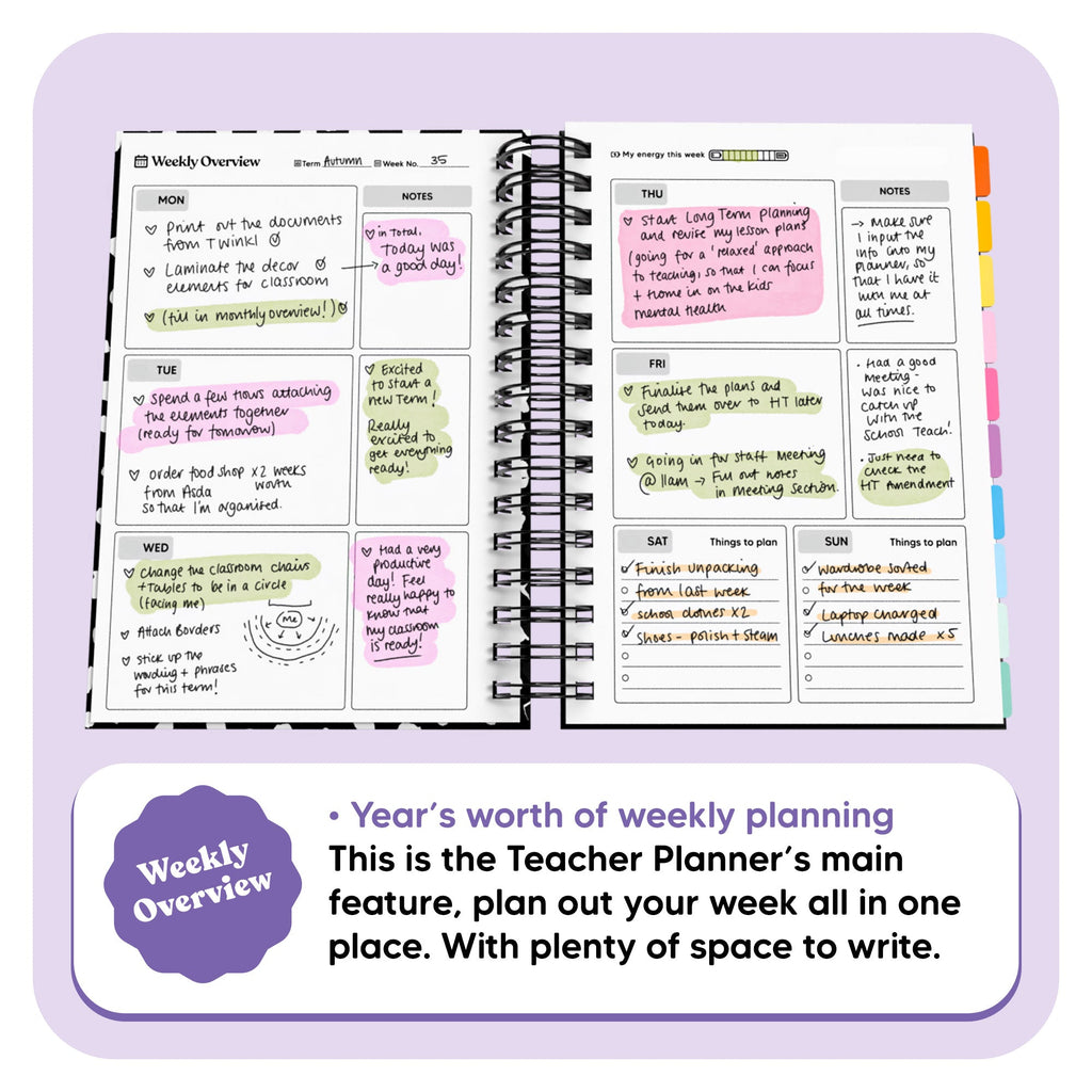 Undated Spiral Teacher Journal