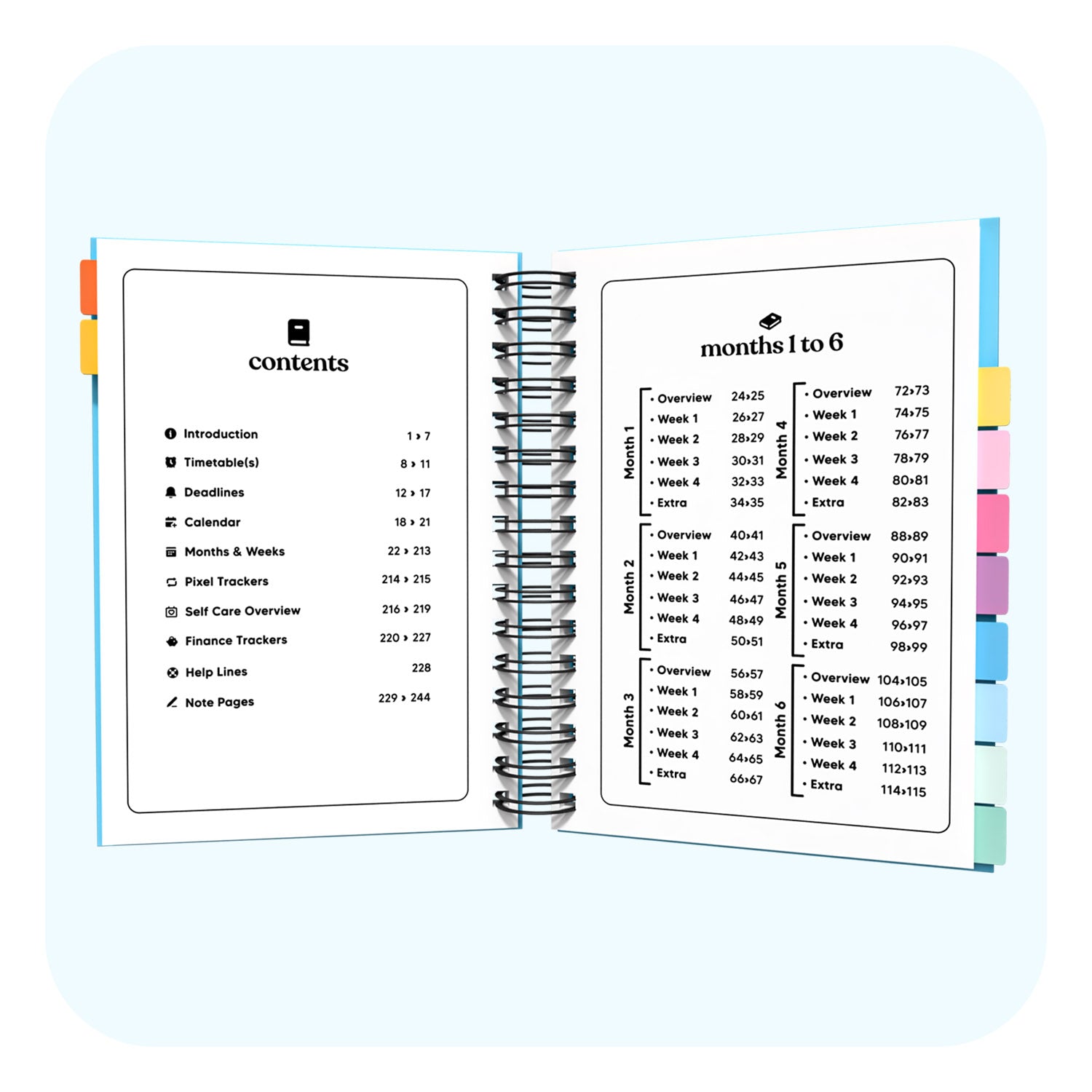 Undated Academic Spiral Journal A5