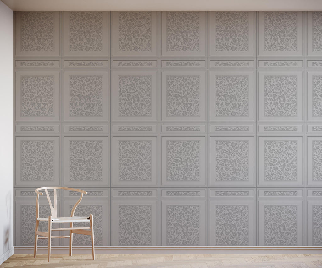 Faux Wood Panelling Wallpaper with 3D Effect