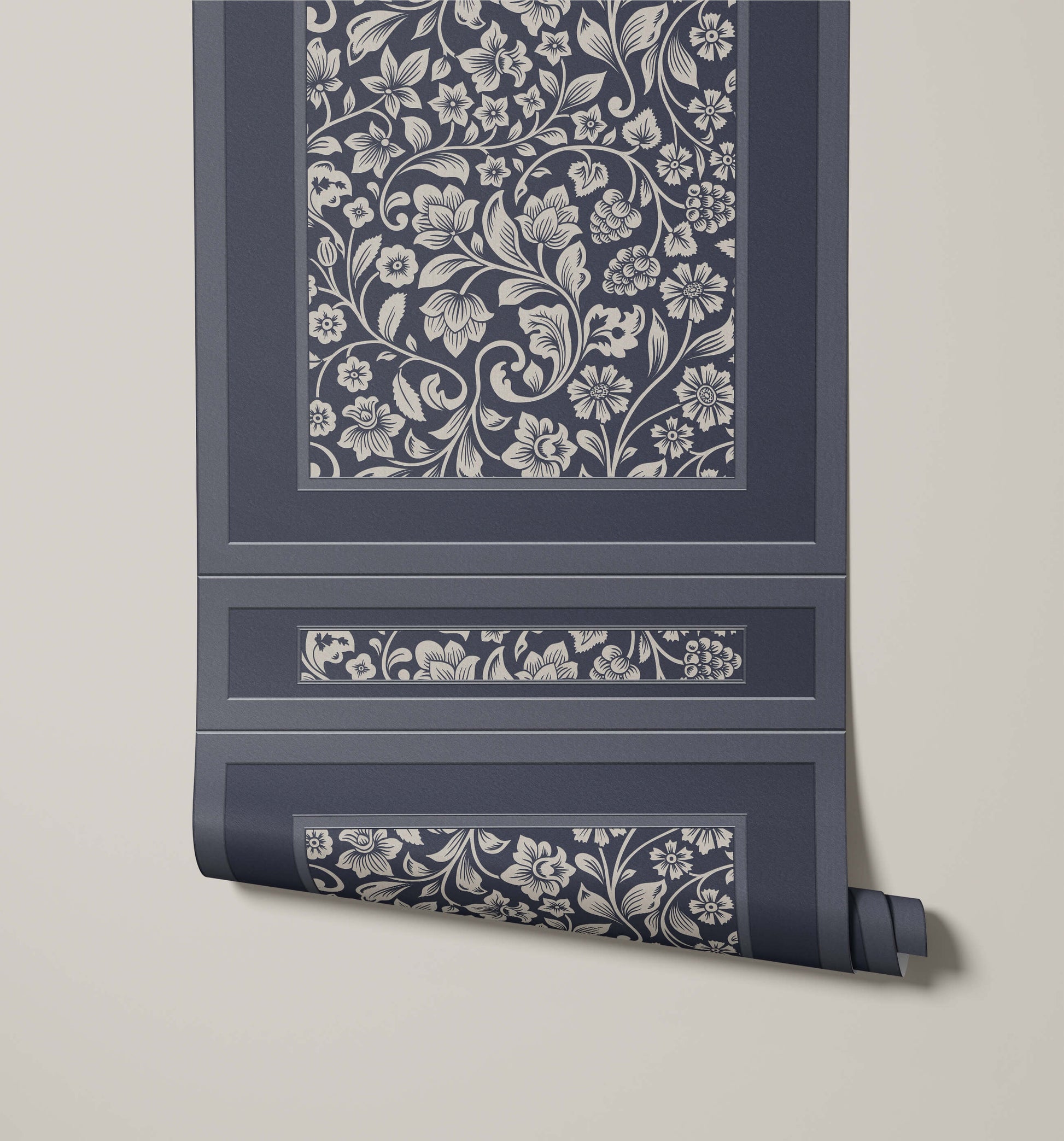 Faux Wood Panelling Wallpaper with 3D Effect