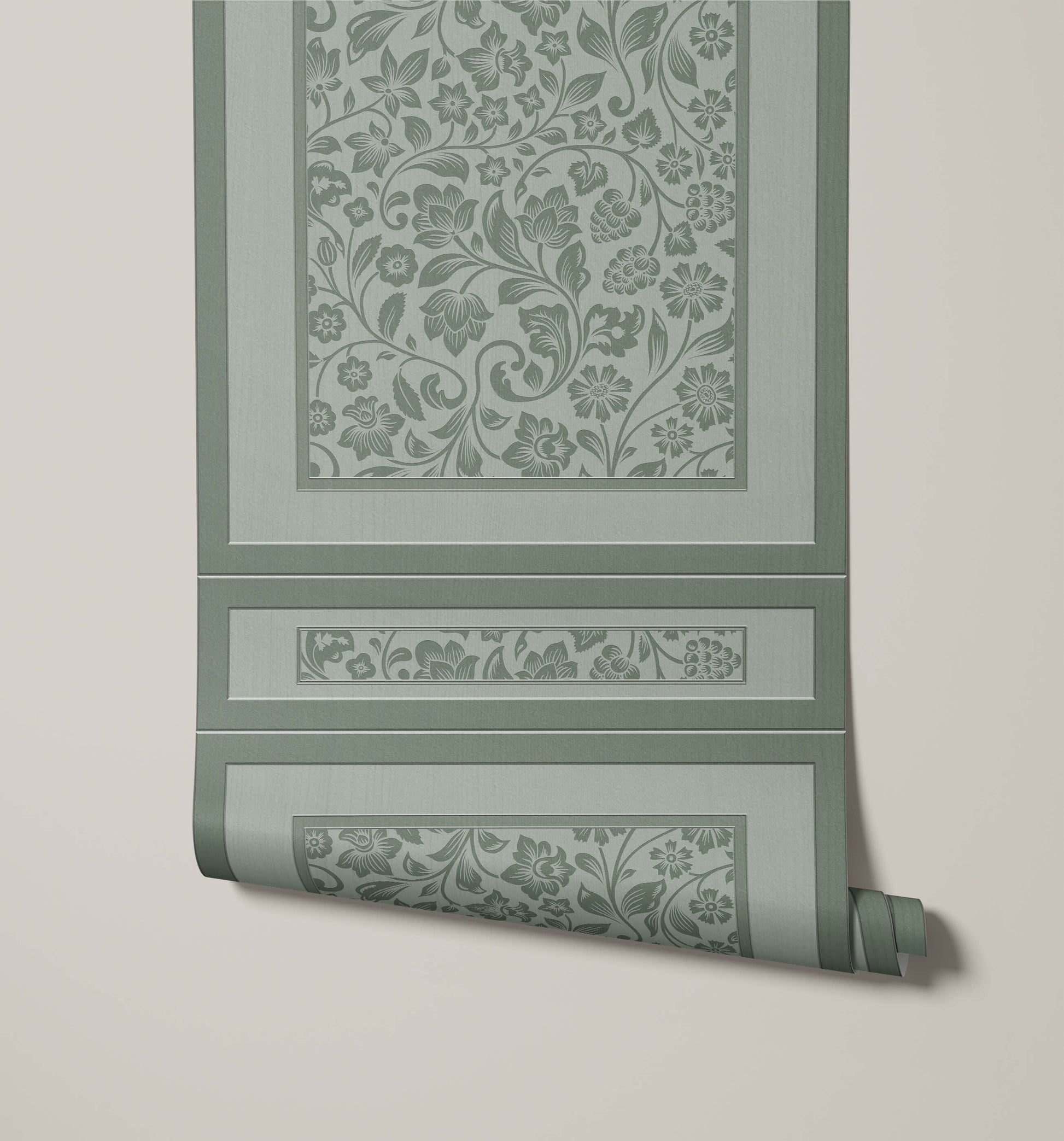 Faux Wood Panelling Wallpaper with 3D Effect