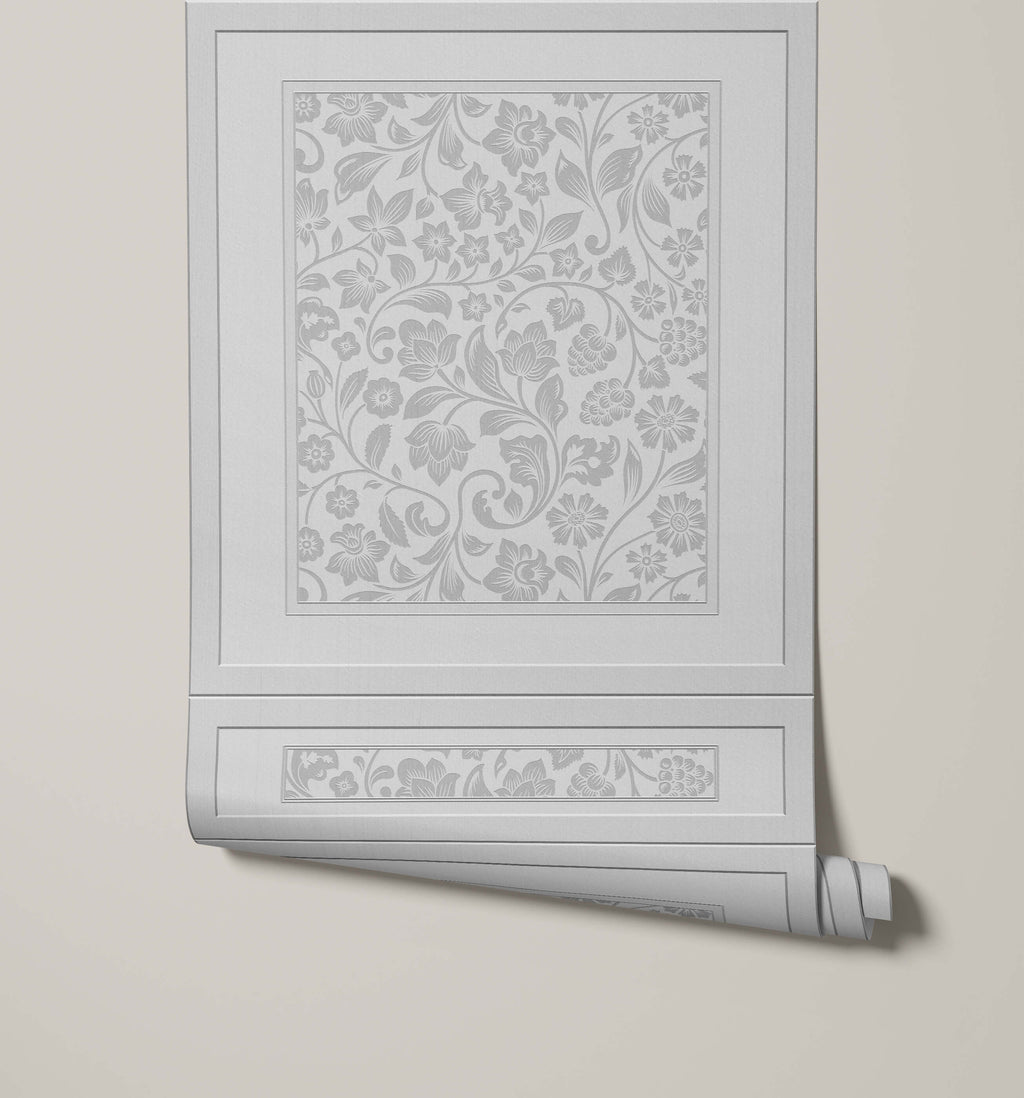 Faux Wood Panelling Wallpaper with 3D Effect