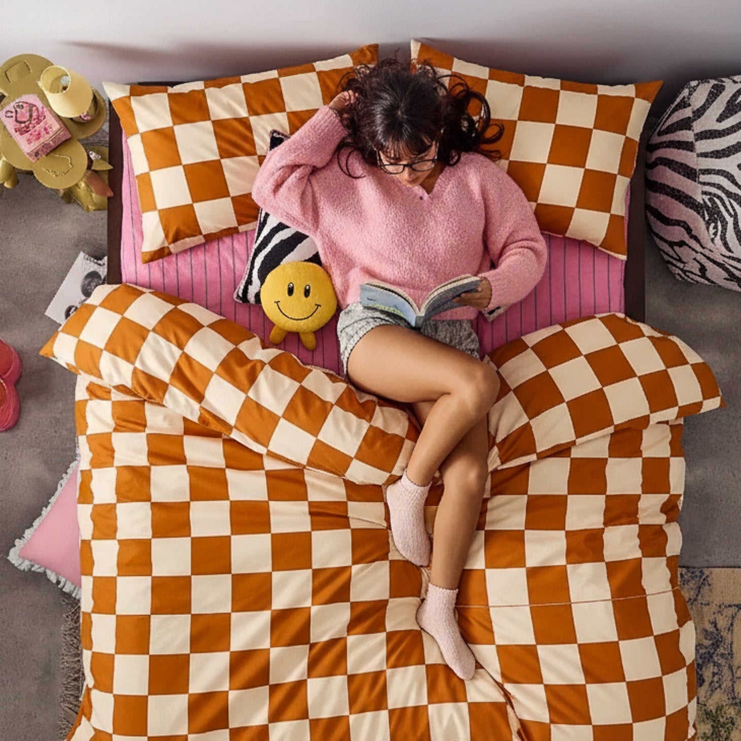 Checkerboard Bedding Set in 2 Styles