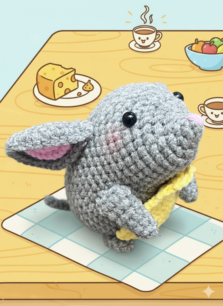 Mouse the Cheese Thief Figurine