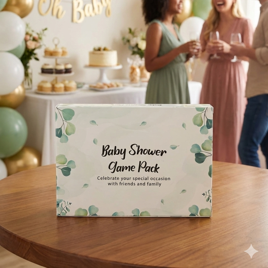 Baby Shower Games Bundle for 6 Activities