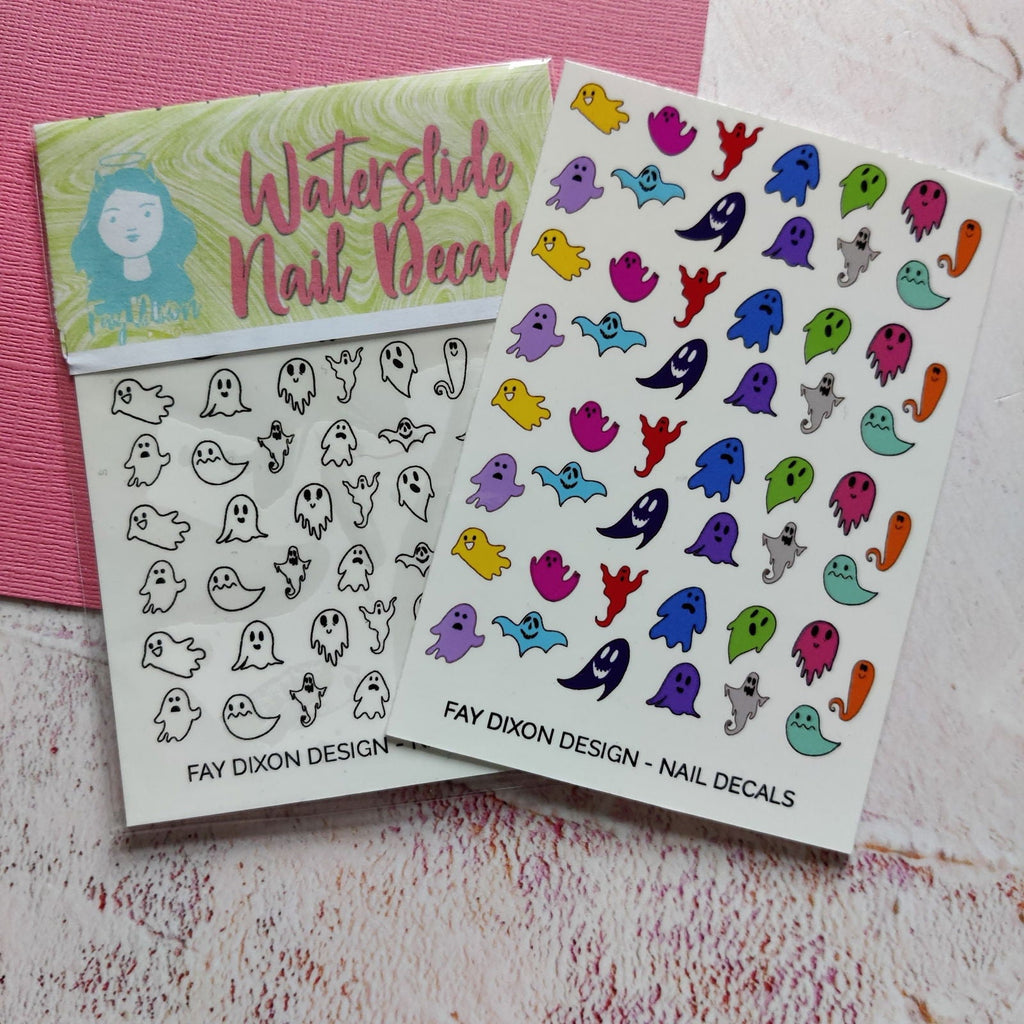 Ghost Waterslide Nail Decals