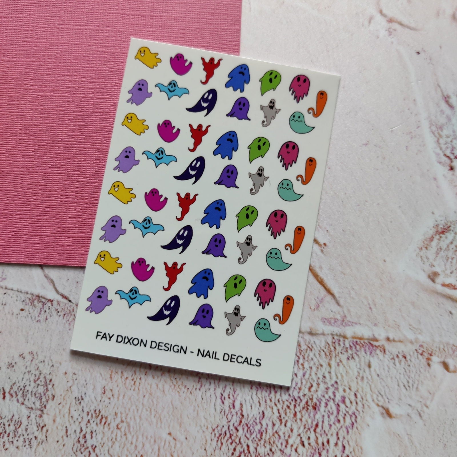 Ghost Waterslide Nail Decals