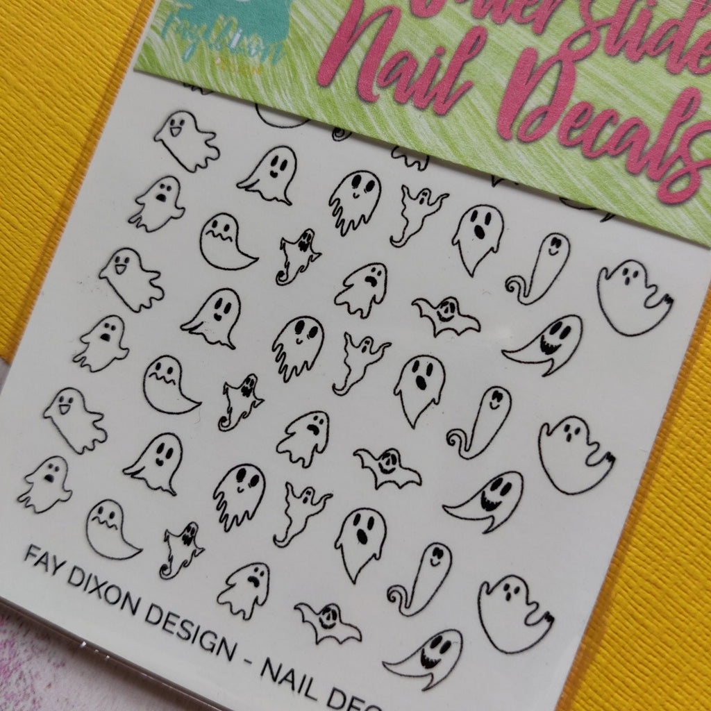 Ghost Waterslide Nail Decals