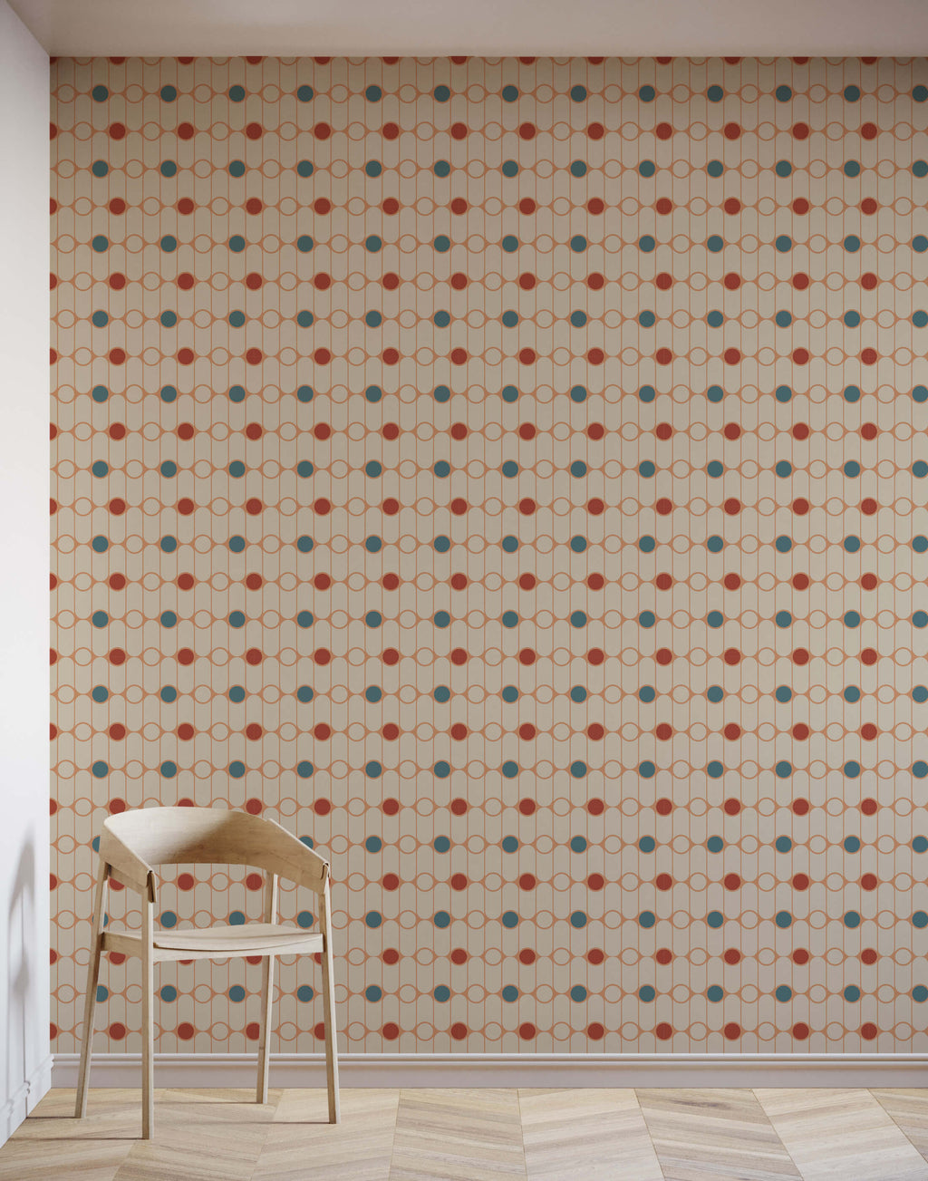 Polka Dot Retro Wallpaper
