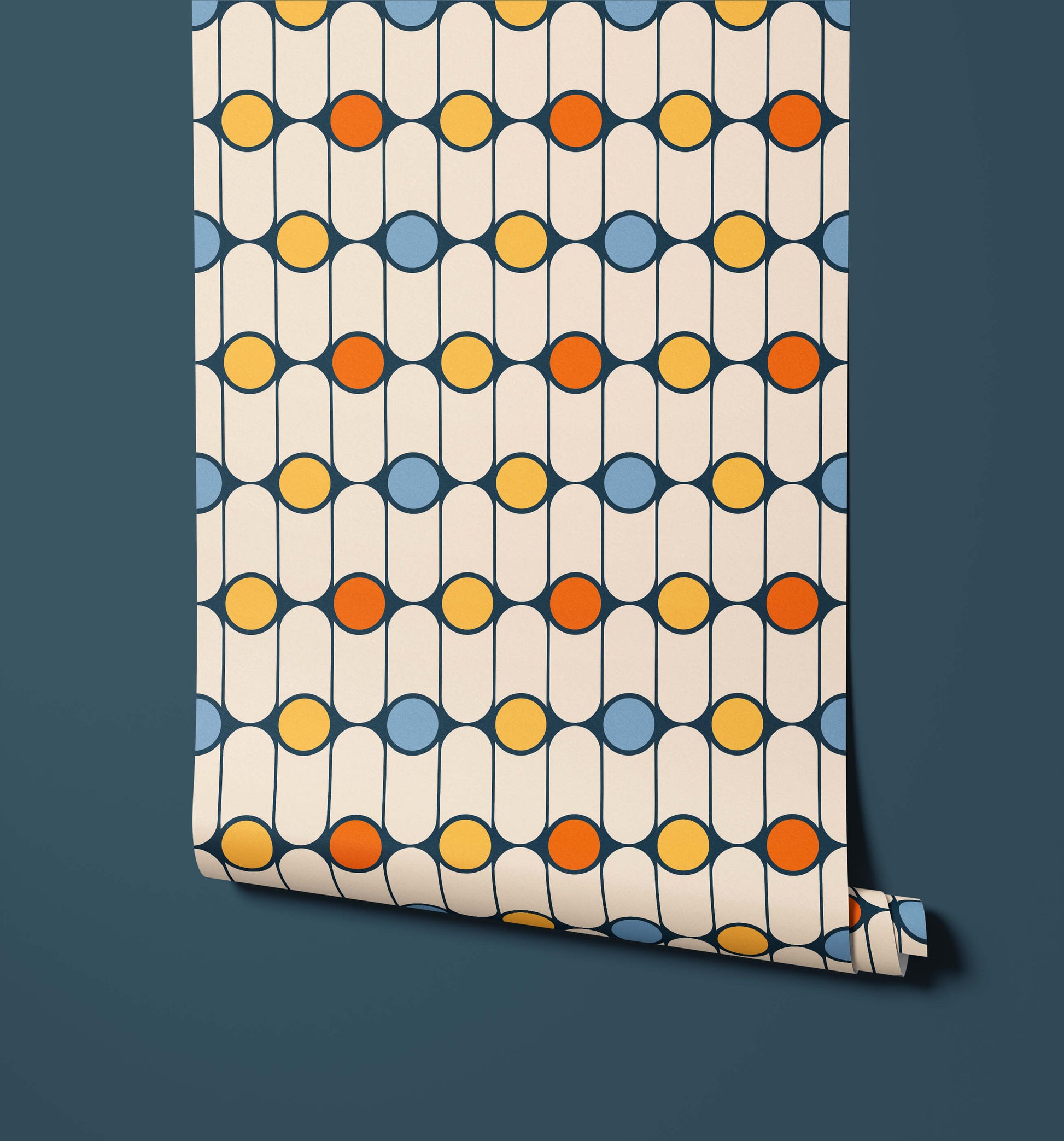 Polka Dot Retro Wallpaper