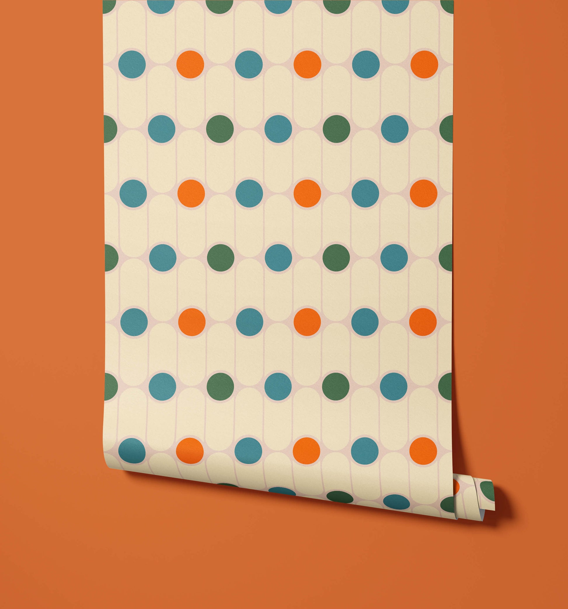 Polka Dot Retro Wallpaper