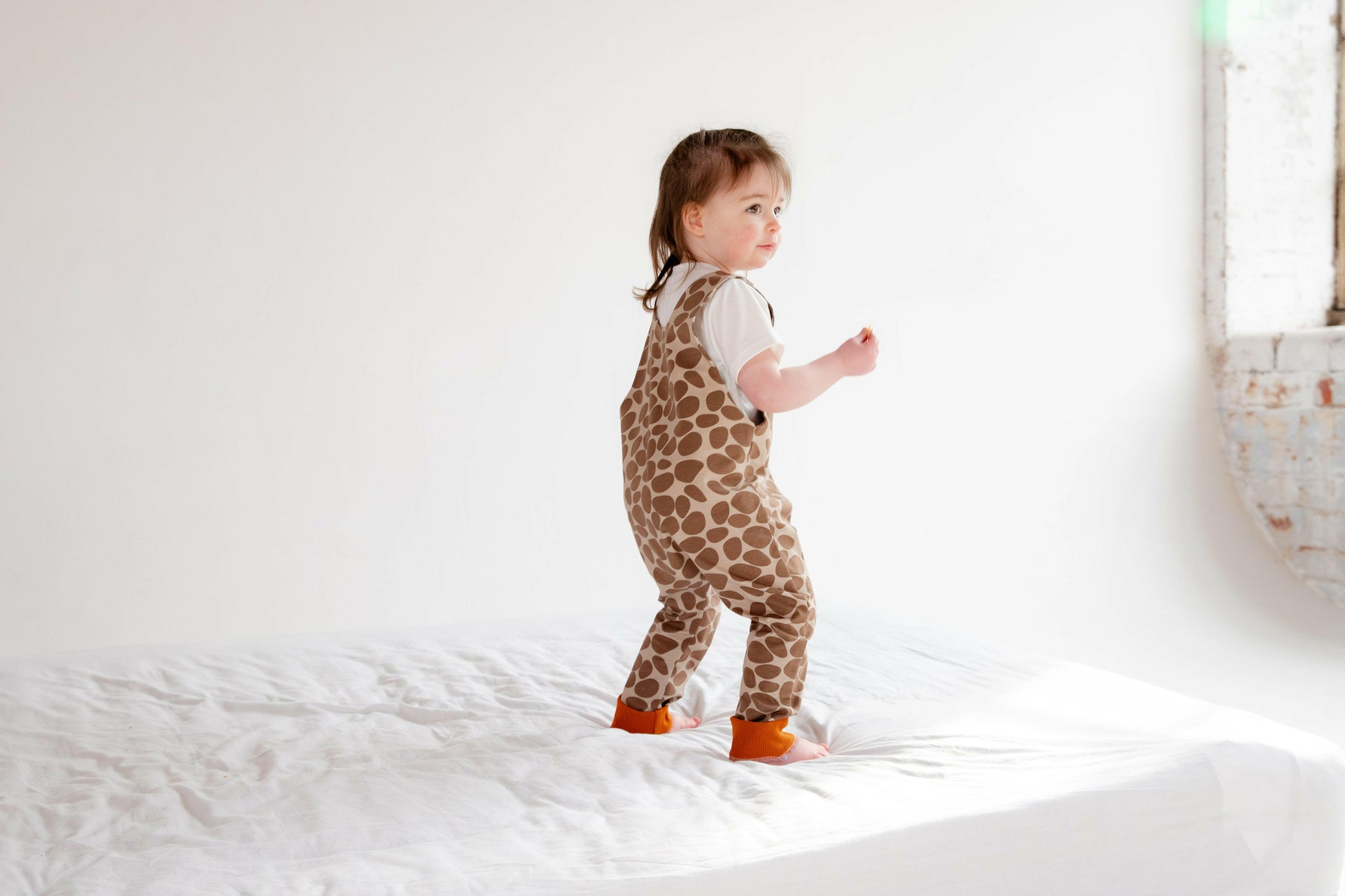 Giraffe Print Animal Romper for Kids