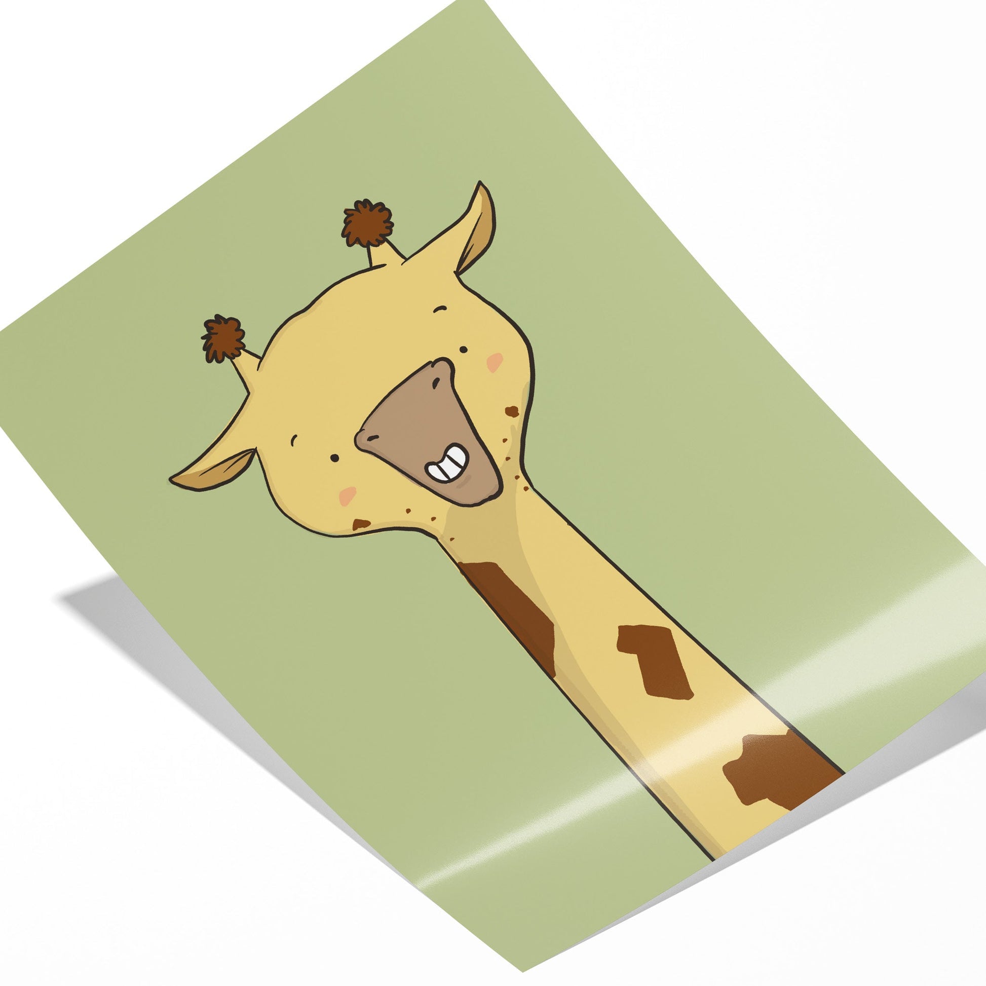 Cute Giraffe Wall Art Print