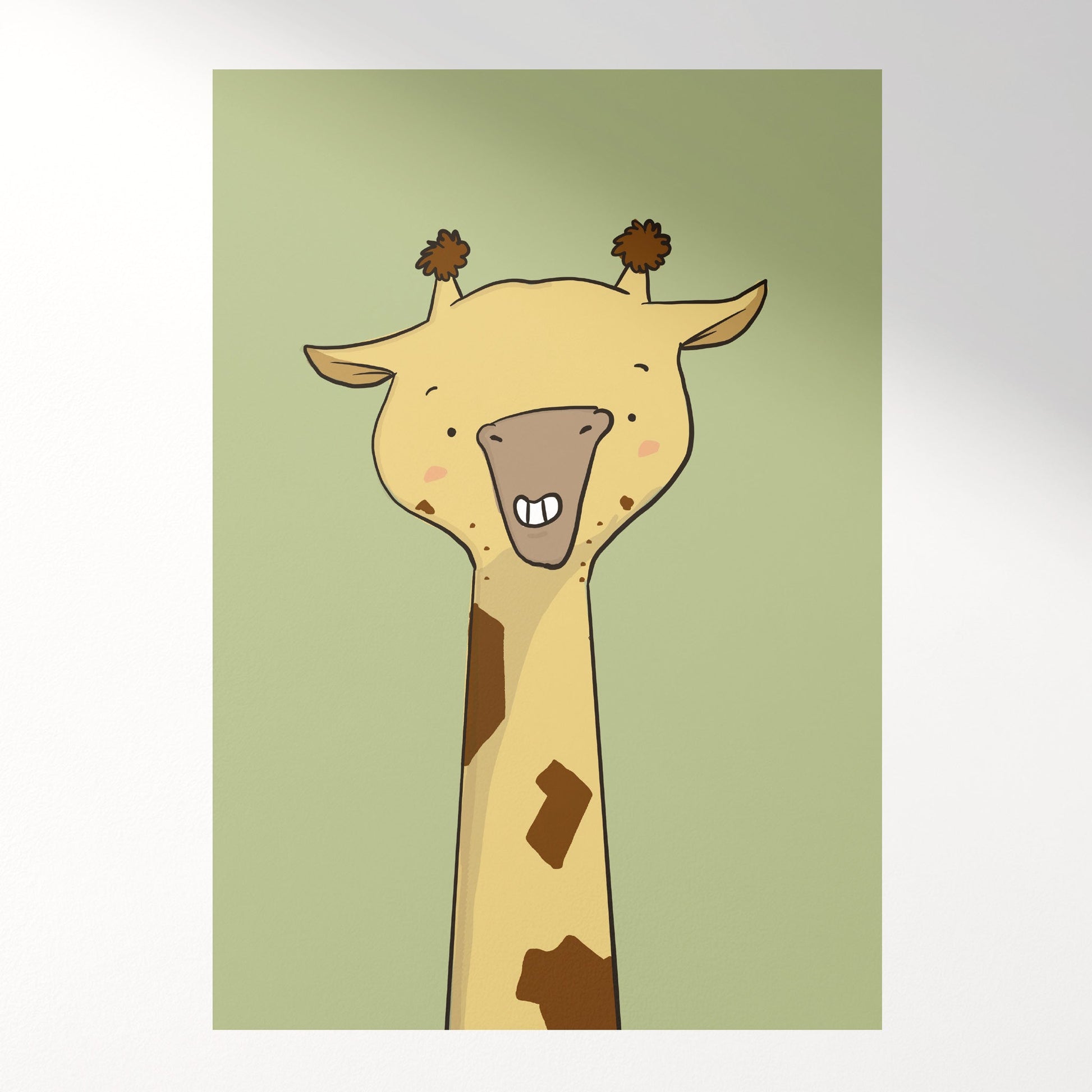 Cute Giraffe Wall Art Print