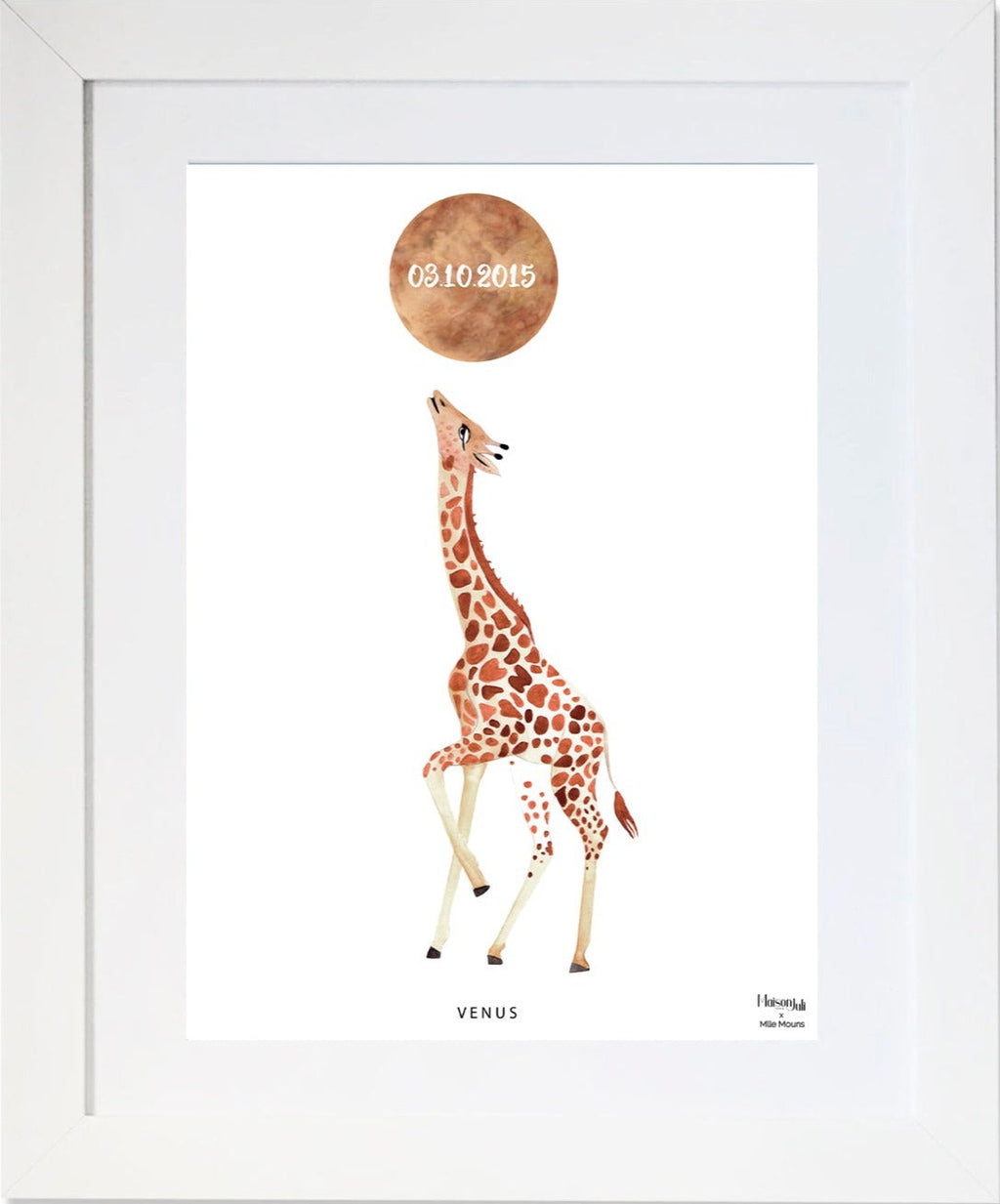 The Giraffe and Venus Art Print