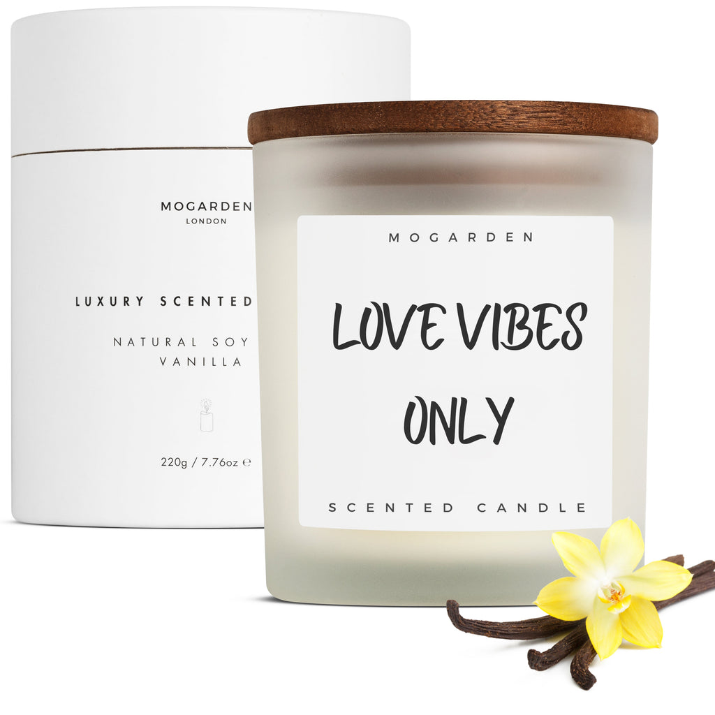 Luxury Vanilla Amber Candle Gift for Her or Him