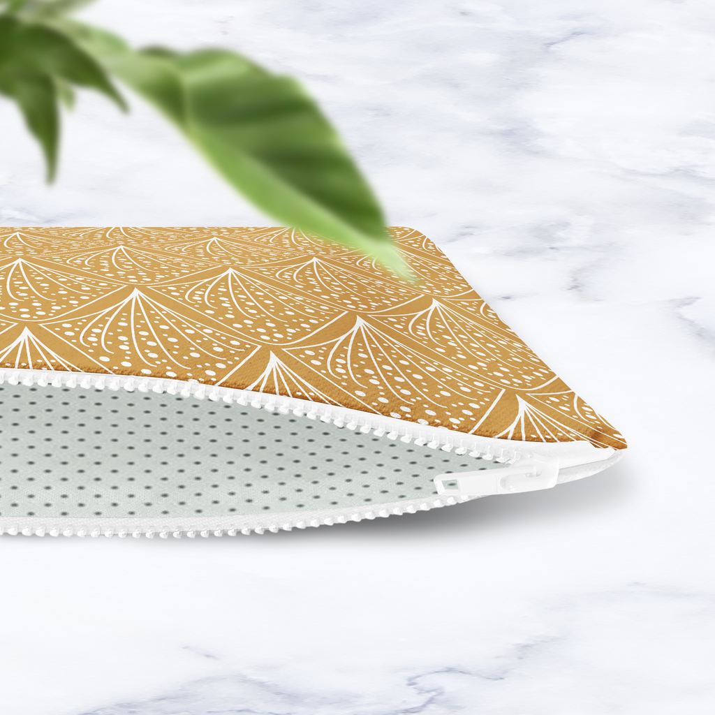 Gold Abstract Makeup Bag